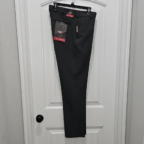 Van Heusen Charcoal Gray Slim Fit Flex 3 Comfort Dress Pants - Picture 1 of 11